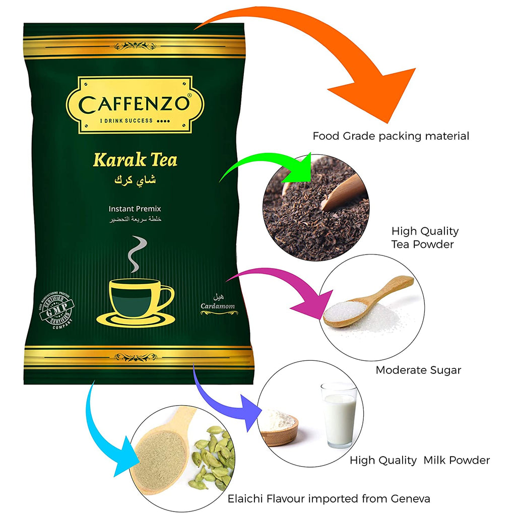 12 kg - Caffenzo Cardamom Tea Premix (1 kg x 12 ) - Carton Box