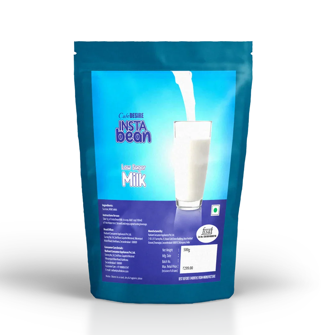 6Kg Insta Bean Low Sugar Milk - (500G X 12 NOS) CARTON BOX