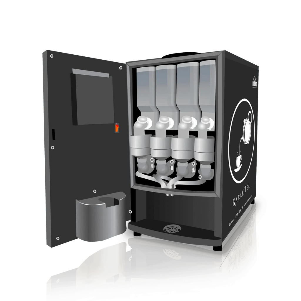 LED - Coffee Machine 4 Lane Multi Water Inlet Coffee and Tea Vending Machine 