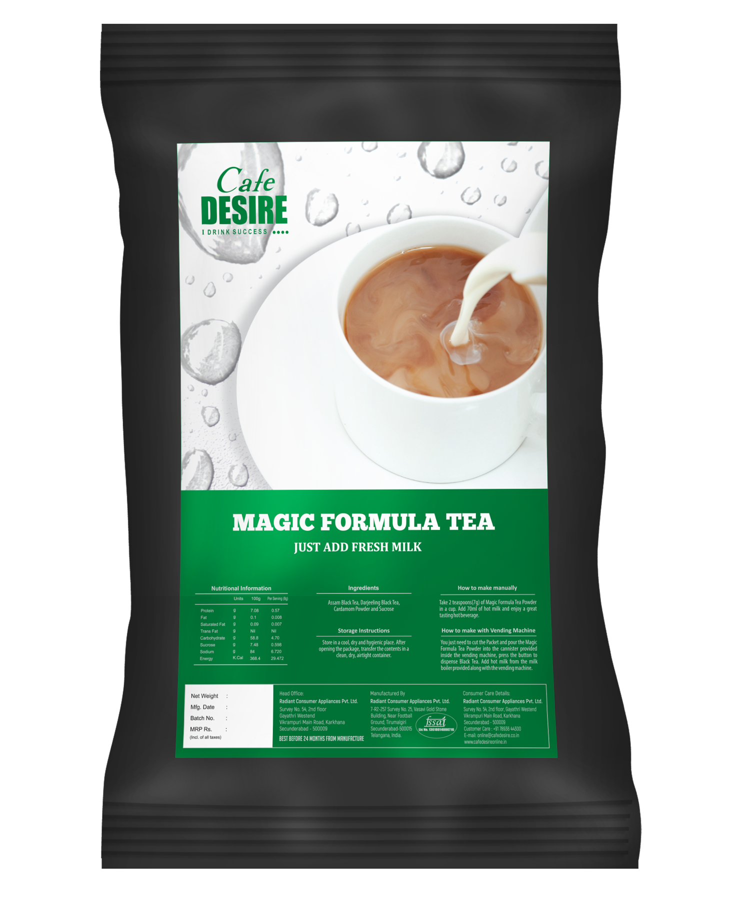 12KG  - MAGIC FORMULA TEA - PLAIN (1KG X 12) CARTON BOX